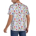 thumbnail image 2 of Rateoe Tulips Flowers Pattern Men’s Baseball Short Sleeve Polo Shirt, Midweight Men's Shirt Golf Shirt Polo Shirts Quick Dry Short-3X-Large, 2 of 7