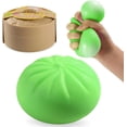 thumbnail image 1 of Juguete antiestrés squishy en forma de dumpling HEDGAUCP verde, 1 of 6
