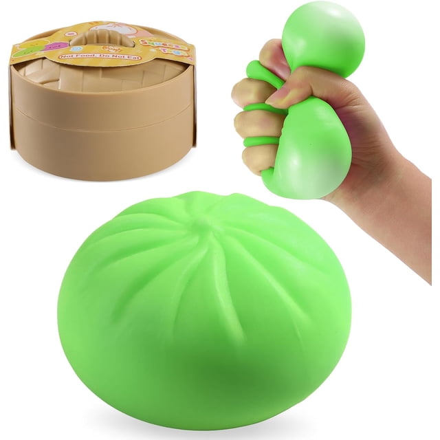 Juguete antiestrés squishy en forma de dumpling HEDGAUCP verde