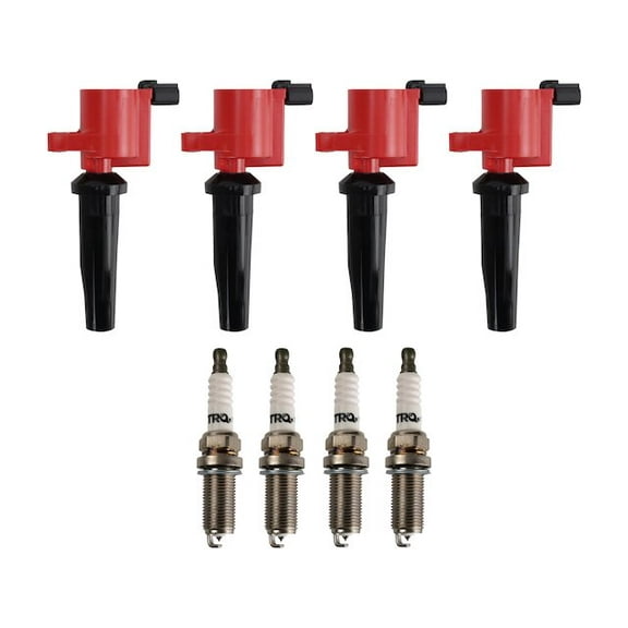 Ignition Coil and Spark Plug Kit 8 Piece - Compatible with 2003 - 2011 Ford Focus 2.3L 4-Cylinder 2004 2005 2006 2007 2008 2009 2010