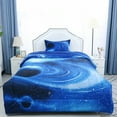 thumbnail image 2 of PiccoCasa 2 Piece Polyester Comforter Set Galaxies Quilt Set, Twin White Blue, 2 of 7