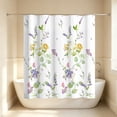 thumbnail image 1 of EGNMCR Shower Curtain Floral Patterns Printed Decoration Partition Cloth Water Repellent Shower Curtain Hooks With Hooks Easily Install Shower Curtain 71x71'' polyester Shower Curtain, 1 of 6