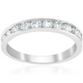 thumbnail image 1 of 1ct Diamond Wedding Ring 14K White Gold Channel Set Womens Anniversary Band, 1 of 4