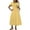 A_ Yellow, variant on SMihono Womens Summer 2025 Casual Midi Maxi Dresses Lightweight Short Sleeve V Neck Elastic Waist Boho Beach Dress Pockets Red XXL