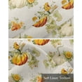 thumbnail image 6 of Thanksgiving Pumpkin Linen Curtain Valance for Bedroom/Bathroom/Kitchen/Office/Living/Dining Room Windows,Fall Harvest Vintage Leaves Rod Pocket Topper Drapes Decorative Cafe Drapery Panel 42x18, 6 of 6
