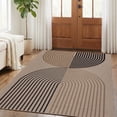 thumbnail image 2 of Garvee 5'x7' Modern Rainbow Area Rug Geometric Stripe Carpet, Washable Non Slip Rug for Living Room Bedroom Dining Room, Black and Yellow, 2 of 8