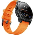 thumbnail image 2 of Tianle Compatible with Fenix 7X Band 26mm Fenix 6X Fenix 5X Quickfit Watch Band Fenix 5X Plus Silicone Wristband Fenix 6X pro Fenix 3 Smartwatch Band (Orange), 2 of 6