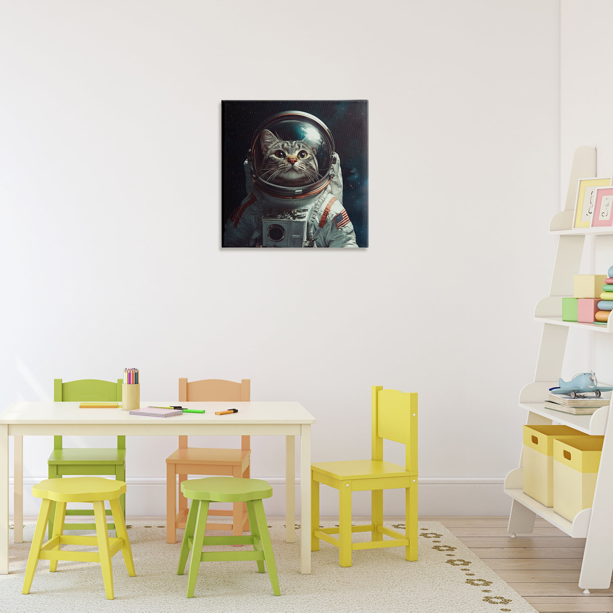 Catstronaut Cat Astronaut Canvas Wall Art, design by Jim Baldwin