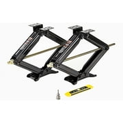 ROCKMAN 24" 7500lbs RV/Camper/Trailer Stabilizer Leveling Scissor Jacks w/Socket & Level, Set 2