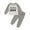 Gray, variant on XBASW Newborn Toddler Boys Sweatsuit Outfits Baby Ribbed Letter Print Pullover Sweatshirt Tops Jogger Pants Spring Fall Tracksuit Set 3-24M
