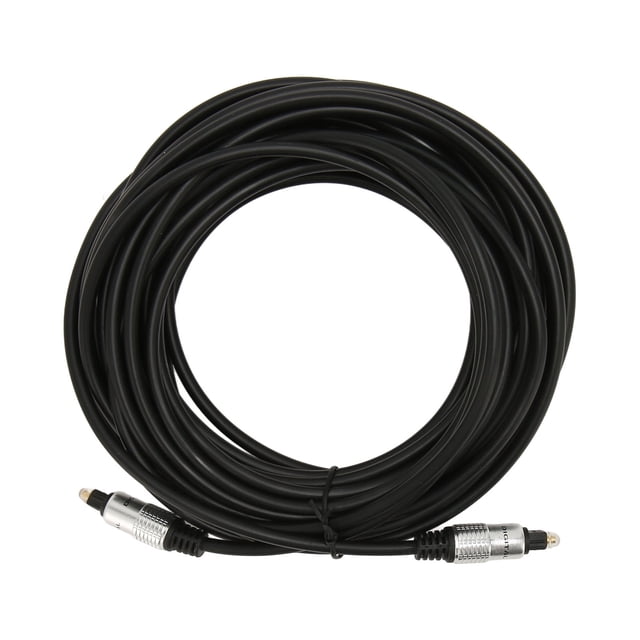 Clear Optical Sound Cable, Gold Plated Connector, Digital Fiber Optic for Uncompressed PCM Sound, Surround Sound Systems, Digital Plus