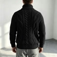 thumbnail image 5 of FOPSUFGWFO Cable Knit Cardigan for Men Solor Collar Loose Zipper Sweaters Long Sleeve V-Neck Tops for Fall Winter XL, 5 of 6