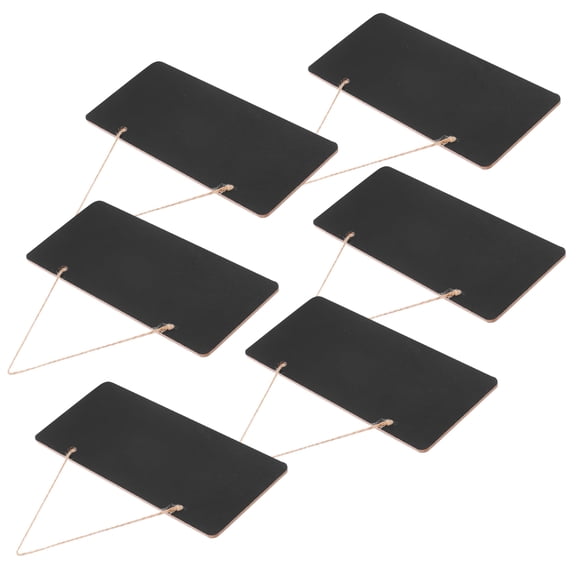 6Pcs Wood Message Board Flower Store Price Tag Wood Price Tag Wooden Black Boards