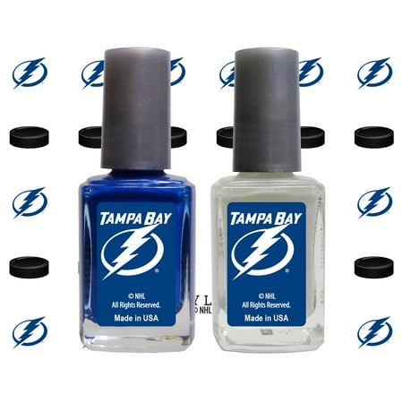Tampa Bay Lightning 2-Pack Nail Polish with Nail Decal - No Size