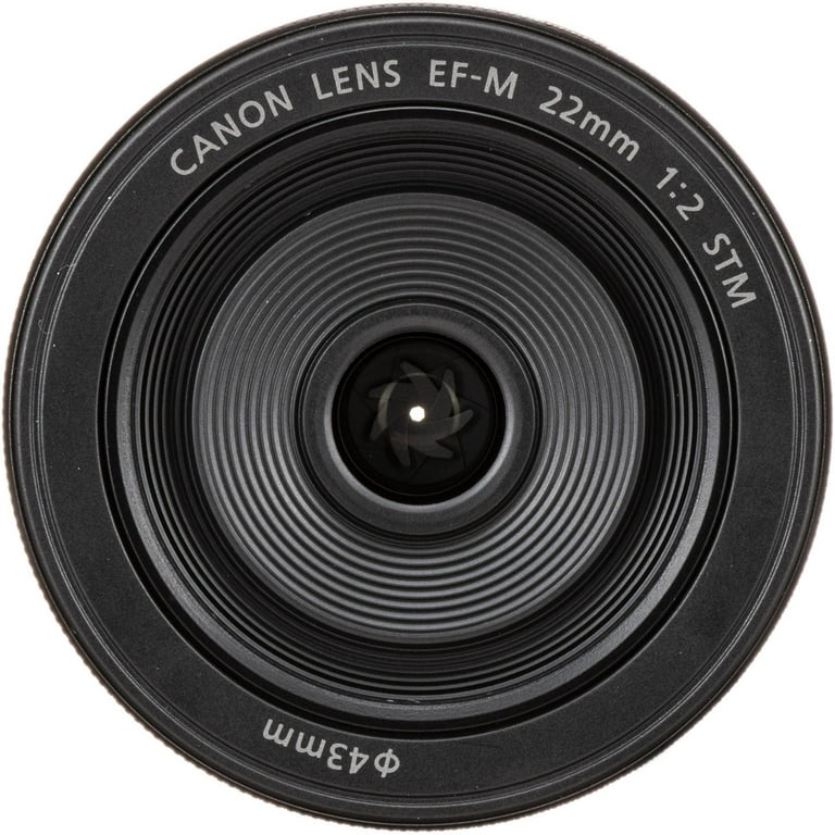 Canon EF-M 22mm f/2 STM Lens in Black (White Box) Compatible with