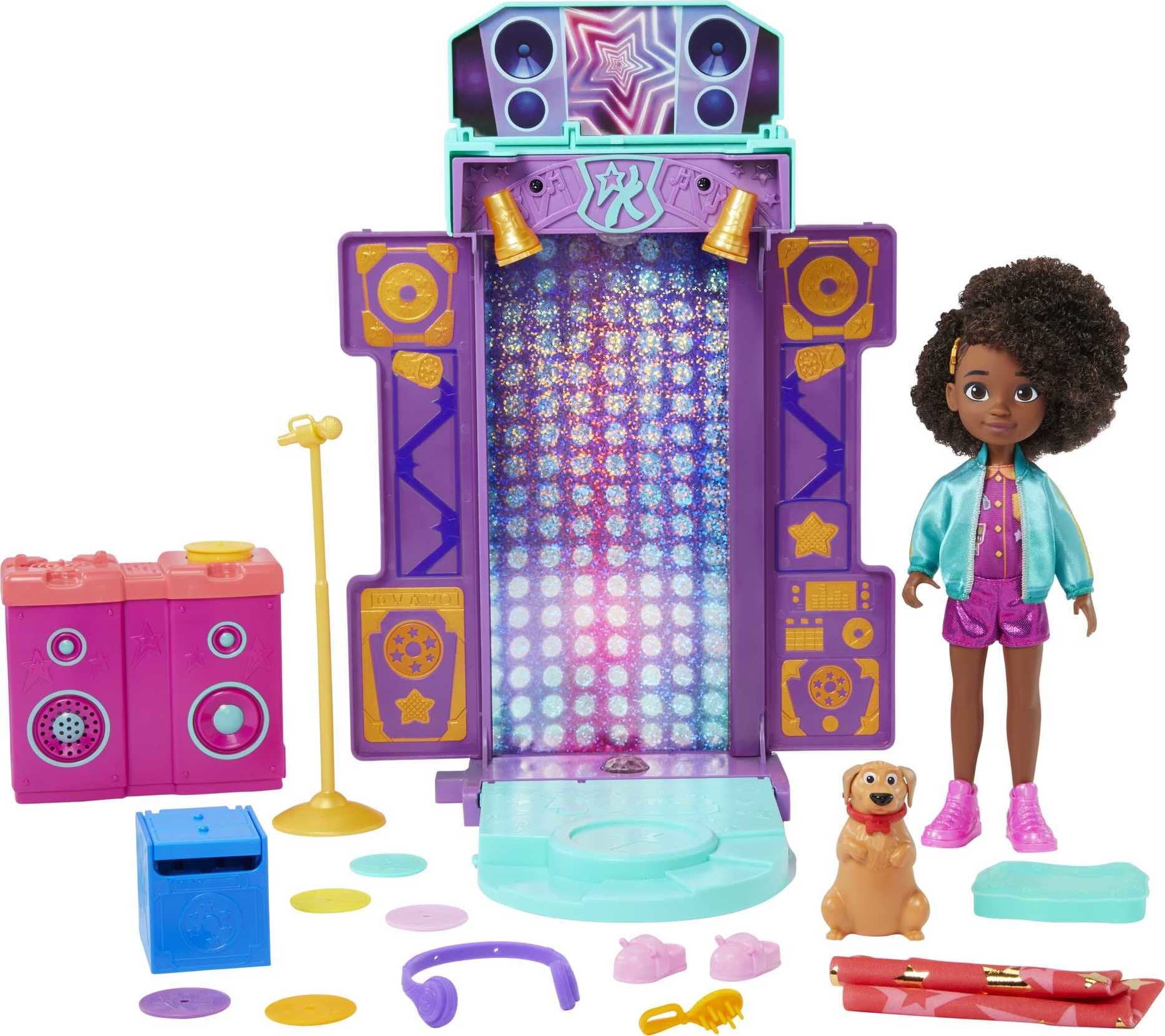 Karma’s World Toys Doll and Playset Transforming Musical Star Stage