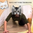 thumbnail image 3 of Therian Mask, kit de bricolaje, máscara Seenelling Blank para gatos con tela de fieltro, 3 of 6