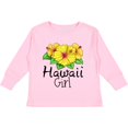 thumbnail image 3 of Inktastic Hawaii Girl Hibiscus Flowers Girls Long Sleeve Toddler T-Shirt, 3 of 5