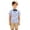 25Blue50, variant on XAOFW Toddler Boys Girls Back To School Shirts Short Sleeve Lapel Collar Button Front Striped Shirts Child Kids First Day Of School Shirts Stylish Tops 18-24 Months
