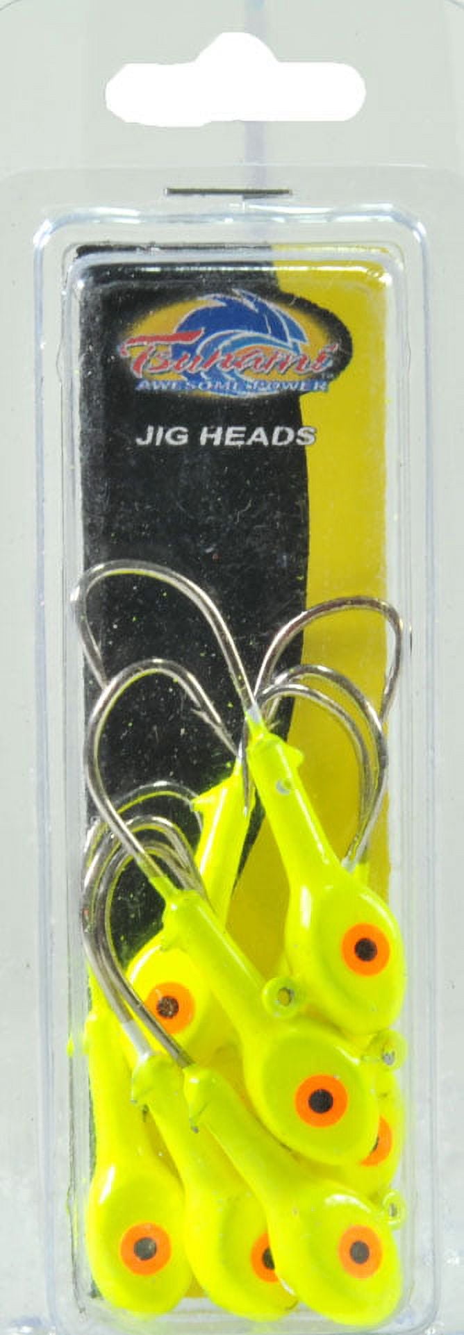 Tsunami Lead Jig Head Fishing Lure, Chartreuse, 3/8 oz. - Walmart.com