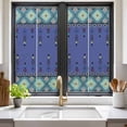 thumbnail image 3 of Navy Blue Boho Window Privacy Film, Vintage Ethnic Tribe Abstract Art Retro Static Cling UV Sun Blocking Tint Film Heat Control Windows Films for Bedroom Bathroom, Window Stickers 17.7"x39.3", 3 of 8