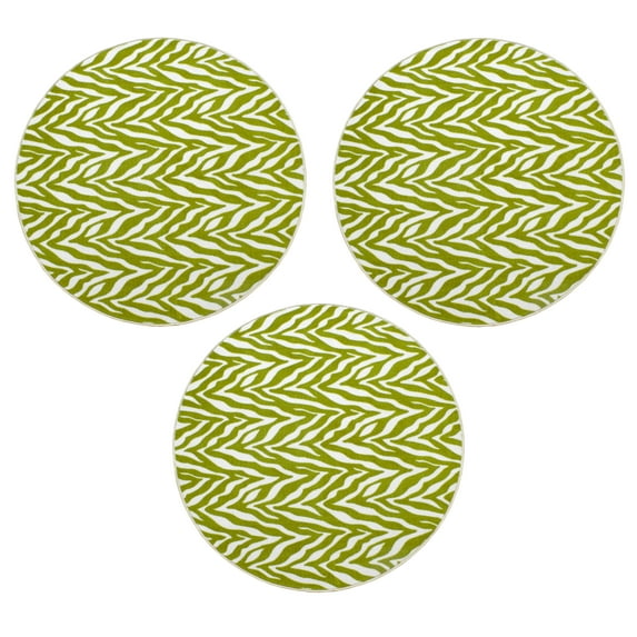 Furnish My Place Zebra Grassland Nomad Area Rug, Animal Print Area Rug, Indoor Rug, Pet-Friendly Rug, Home Floor Décor Rug, Perfect for Living Room, 2' Round - Set of 3
