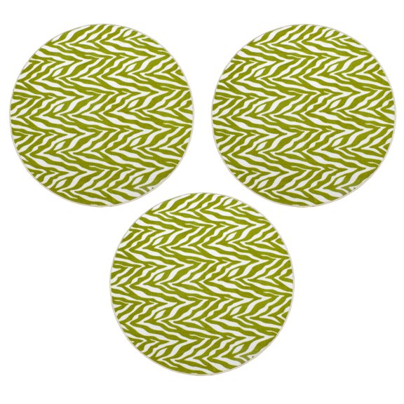 Furnish My Place Zebra Grassland Nomad Area Rug, Animal Print Area Rug, Indoor Rug, Pet-Friendly Rug, Home Floor Décor Rug, Perfect for Living Room, 2' Round - Set of 3