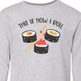 thumbnail image 4 of Inktastic Kawaii How I Roll Sushi Long Sleeve Youth T-Shirt, 4 of 5