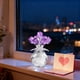 thumbnail image 5 of Adorno De Rosa De Cristal 1 piezas ramo de rosas de cristal de 4,33x3,35" Adorno decorativo de cristal transparente para decoración del hogar y regalos JASKFLY, 5 of 9
