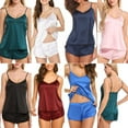 thumbnail image 4 of Women Satin Nightgown Sleeveless Low V-neck Sleepwear Valentines Day Suits Home, 4 of 20