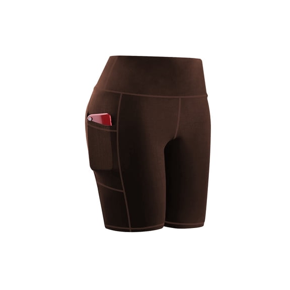 Funidos Women's biker Shorts High-Waisted with Side Pockets Moisture-Wicking Yoga Workout Running Shorts S M L XL XXL Sizes