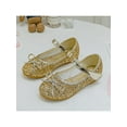 thumbnail image 6 of SIMANLAN Kids Non-slip Low Top  School Shoes Sparkling Mary Jane Girl's Uniform Glitter Princess Shoes Gold 2Y, 6 of 6