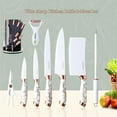 thumbnail image 6 of Dot Pet White Cracked Handle Kitchen Knife Set, Ultra Sharp Stainless Steel Cutlery, 9-Piece, 6 of 6