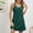 Green, variant on SROBPTY Summer Dresses for Women Solid Crew Neck Sleeveless Spaghetti