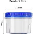 thumbnail image 4 of Contenedores de almacenamiento de alimentos de plástico con tapas superiores giratorias, paquete de 6, sin BPA, apilables, reutilizables, 4 of 4