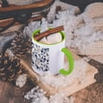 thumbnail image 5 of Image Of Modern Navy And Taupe Triangles In A Pattern, 11oz Two-Tone Green Mug, 5 of 7