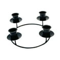 thumbnail image 1 of Anillo de Adviento, candelabro, corona, candelabro, decoración del hogar, centro de mesa de hierro, corona de Adviento de Navidad, anillo para negro, 1 of 9