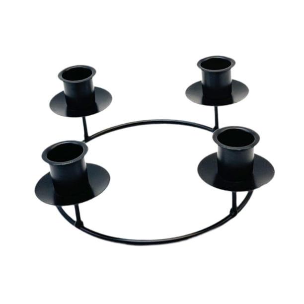 Anillo de Adviento, portavelas, corona de Adviento, anillo, adorno de escritorio, centro de mesa, corona decorativa, portavelas para fiesta, sala de negro