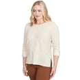 thumbnail image 3 of Alfred Dunner Womens Heat Set Embellished Solid Top, 3 of 4