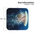 thumbnail image 3 of Kll Square Drink Coasters Set Of 4,Pu Leather Absorbent Coasters Set Decorative Coffee Cup Coasters Housewarming Gift For Home Decor-White Jellyfish Dansing In The Ocean, 3 of 9