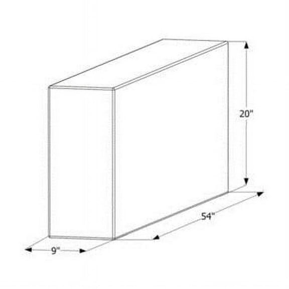 54 x 20 x 9 in. 39 gal Fresh Water Holding Tank