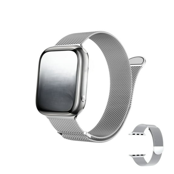 Metal Magnetic Band Compatible with Apple Watch Bands 38mm 40mm 41mm 42mm 44mm 45mm,46mm,49mm Stainless Steel Mesh Loop Strap with Magnetic Clasp for iWatch SE/7/6/5/4/3/2/1"
