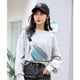 thumbnail image 3 of New Holographic Fanny Pack Hologram Waist Bag Laser Pu Beach Travel Banana Hip Bum Zip Waist Bags Women Belt Bag For Girls, 3 of 5