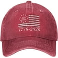 thumbnail image 1 of 1776-2026 America Anniversary Hat Adjustable Baseball Cap, 1 of 6