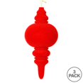 thumbnail image 2 of Vickerman M182403 10 Po. Ornement Finial Rouge Floqué 3 par Sac, 2 of 3