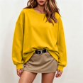 thumbnail image 2 of Crewneck Sweatshirts Women Oversized Comfort Fleece Pullover Sweatshirt, M, 2 of 8