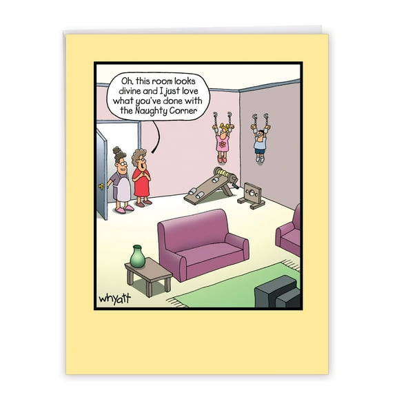 NobleWorks - 1 Jumbo Funny Happy Mother's Day Greeting Card (8.5 x 11 Inch) - room looks divine Moms day J0083