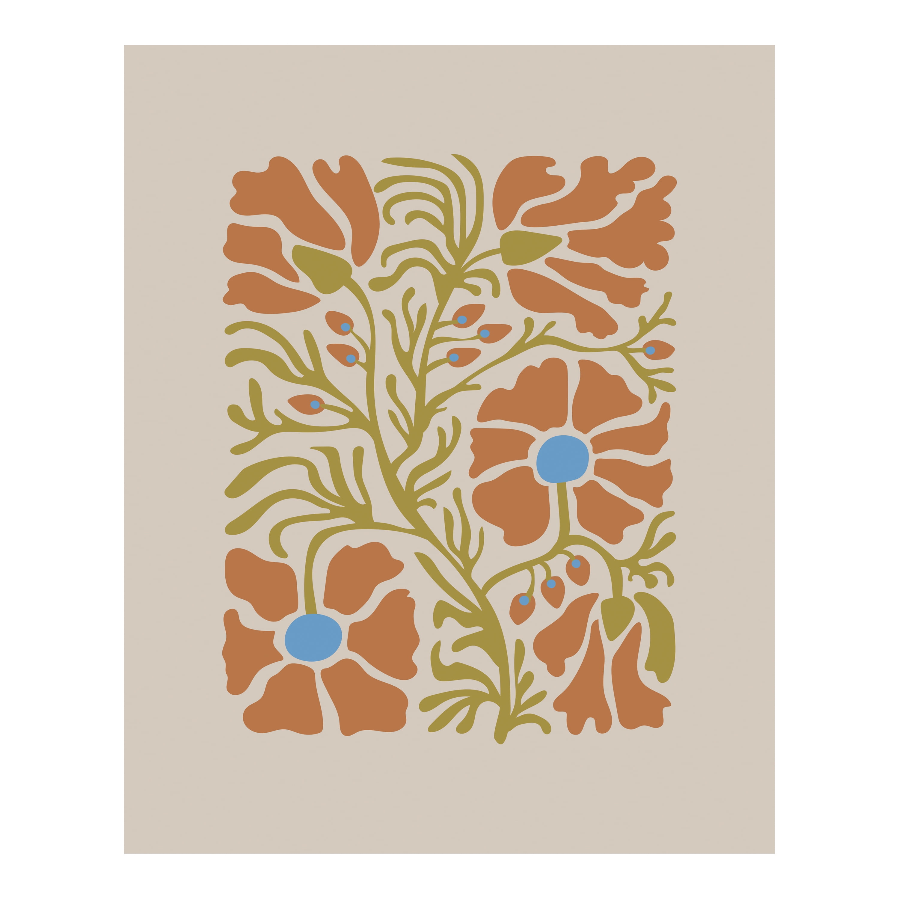 DesignOvation Floral Unframed Art Prints 8” x 10” Set of 3 by The Creative Bunch Studio