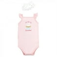 thumbnail image 3 of Hudson Baby Infant Girl Sleeveless Bodysuit and Headband Set, Sweetest Cupcake, 9-12 Months, 3 of 5
