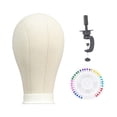 thumbnail image 3 of Model Mannequin Head Canvas Block Head Mannequin Multifunctional Mannequin Head Model for Glasses Accessories Smooth Surface, 3 of 8